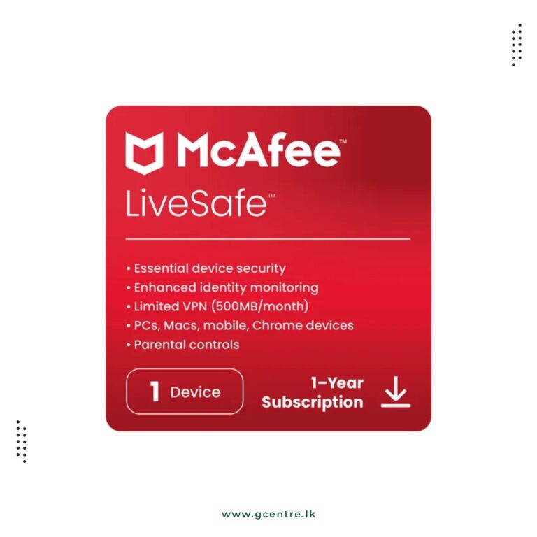 McAfee LiveSafe GCENTRE Green Line